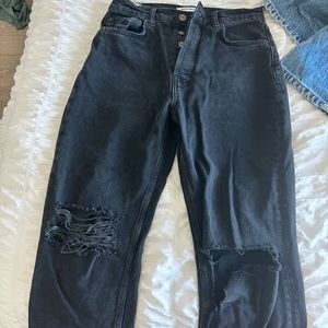 Reformation black ripped jeans